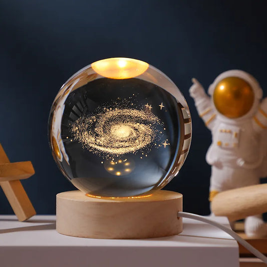 3D Galaxy Crystal Ball Night Light  - Elevate Your Universe